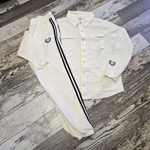 Victoria's Secret PINK Reverse Fleece Shacket & High Waist Jogger Size XS/S